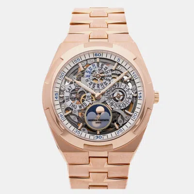Pre-owned Vacheron Constantin Overseas Perpetual Calendar Ultra-thin 4300v/120r-b547 In Silver