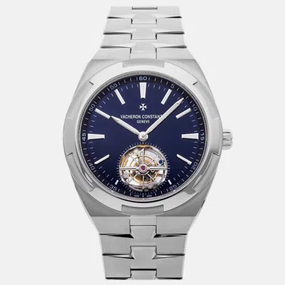 Pre-owned Vacheron Constantin Overseas Tourbillon 6000v/110a-b544 In Blue
