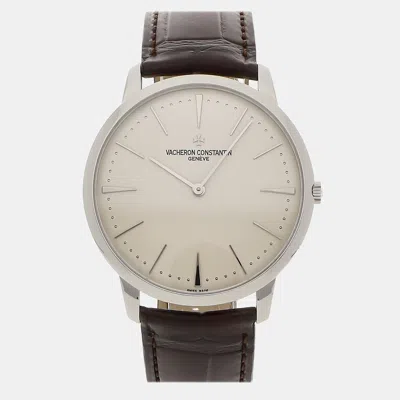 Pre-owned Vacheron Constantin Patrimony 81180/000g-9117 Manual Winding Men's Watch 40 Mm In Silver