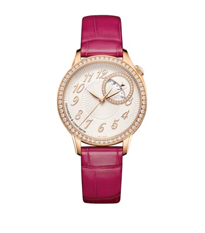 Vacheron Constantin Rose Gold And Diamond Egérie Watch In Red