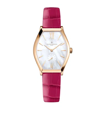 Vacheron Constantin Rose Gold Malte Watch In Red