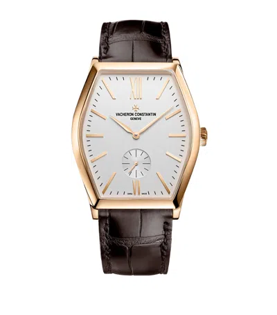 Vacheron Constantin Rose Gold Malte Watch In Brown