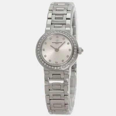 Pre-owned Vacheron Constantin Silver 18k White Gold And Diamond 10570 Women's Wristwatch 24mm