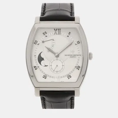 Pre-owned Vacheron Constantin Silver 18k White Gold Malte 83080/000g-9408 Manual Winding Men's Wristwatch 39 Mm