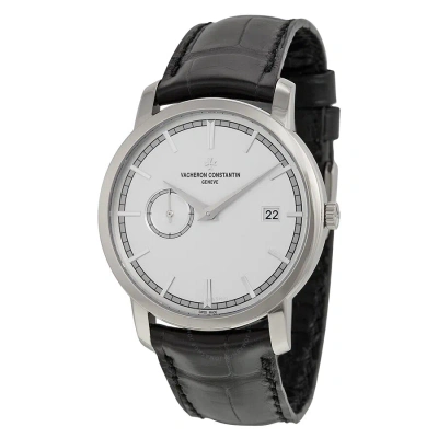 Vacheron Constantin Traditionelle Automatic Silver Dial Black Leather Men's Watch 87172000g-9301 In Neutral