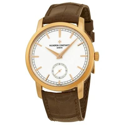 Vacheron Constantin Traditionnelle Manual Wind Silver Dial Brown Leather Men's Watch 82172000r-9382 In Brown / Gold / Rose / Rose Gold / Silver / Skeleton