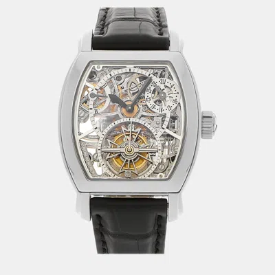 Pre-owned Vacheron Constantin Transparent Platinum Malte Manual Winding Men's Wristwatch 36 Mm