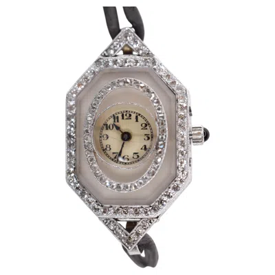 Pre-owned Vacheron Constantin Vacheron&constantin Art Deco Platinum 950, White Gold & Diamond Watch, 1920s