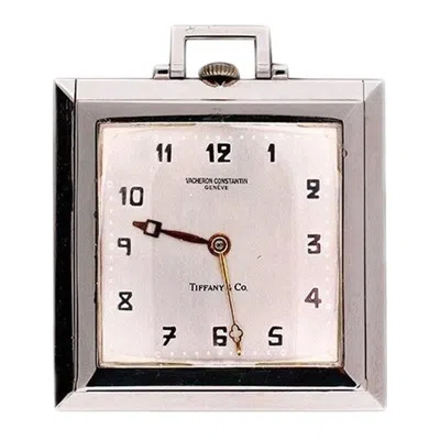 Pre-owned Vacheron Constantin Vacheron & Constantin Platinum Square Pocket Watch Retailed By Tiffany & Co. In Multi