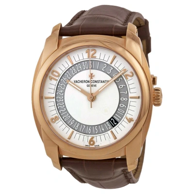 Vacheron Constantin Vacheron Quai De L'ile Silver Dial Brown Leather Men's Watch 86050000r-i0p29 In Gold