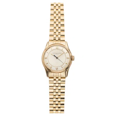Pre-owned Vacheron Constantin Vintage 1950s  Dress 18k Rg Silvered Guilloche Dial Auto 35mm In Multi