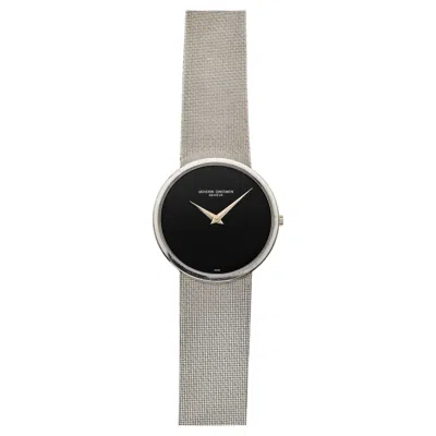 Pre-owned Vacheron Constantin Vintage 1970s  18k White Gold Onyx Dial Manual 31m