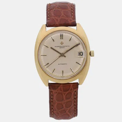 Pre-owned Vacheron Constantin Vintage  18k Gold Champagne Dial Automatic Men's Wristwatch 35 Mm
