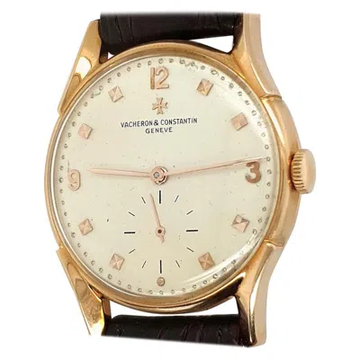 Pre-owned Vacheron Constantin Vintage Watch 1956 Fancy Lugs And Swan Regulation, Pink Gold