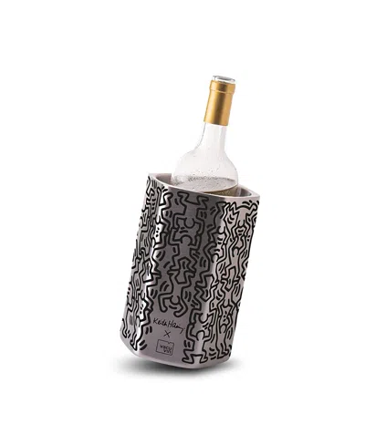 Vacu Vin Keith Haring Stainless Steel Hive Wine Cooler In Gray