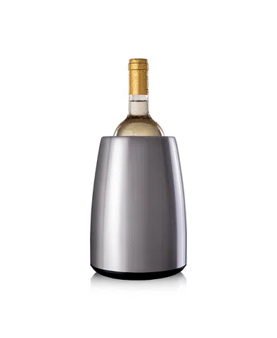 Vacu Vin Stainless Steel Elegant Active Wine Cooler In Gray