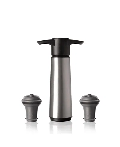 Vacu Vin Stainless Steel Wine Saver, Set Of 3 In Black