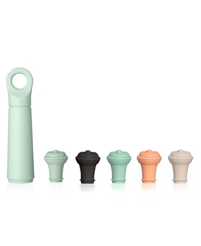 Vacu Vin Wine Saver Loop And Stopper Bundle In Jade