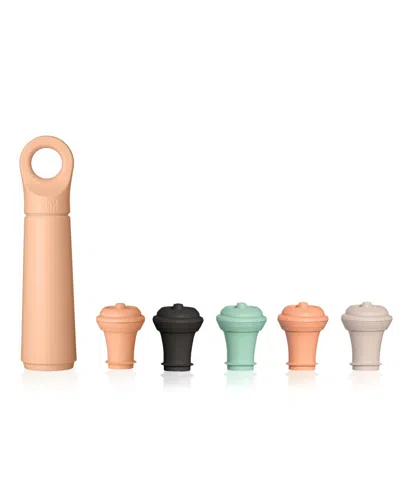 Vacu Vin Wine Saver Loop And Stopper Bundle In Terracotta