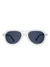 Vada Pilot-frame Sunglasses In White