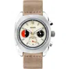 Vaer R1 Racing Nylon Strap Watch, 38mm In White