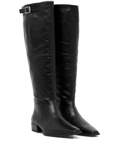 Vagabond 24mm Nella Buckle-fastening Leather Boots In Black