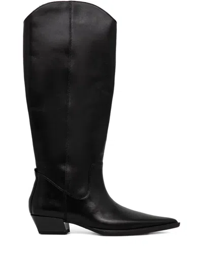 Vagabond 35mm Cassie Pointed-toe Cowboy Boots In Black