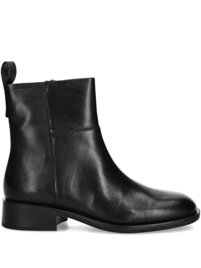 Vagabond 38mm Sheila Zip Block-heel Ankle Boots In Black