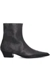 Vagabond 40mm Cassie Pointed-toe Zip Boots In Black