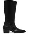 Vagabond 40mm Kelsey Pointed-toe Leather Boots In Black