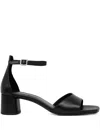 Vagabond 45mm Piper Ankle-strap Block-heel Sandals In Black