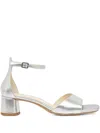Vagabond 45mm Piper Ankle-strap Block-heel Sandals In Silver