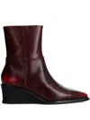 Vagabond 50mm Aino Wedge Zip Boots In Brown