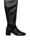 Vagabond 50mm Block-heel Leather Boots In Black