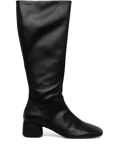 Vagabond 50mm Block-heel Leather Boots In Black
