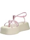 Vagabond 50mm Crossover-strap Platform Sandals In Pink