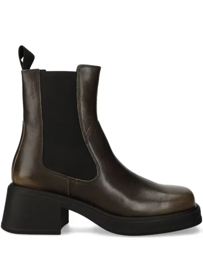 Vagabond 50mm Dorah Block-heel Chelsea Boots In Brown
