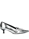 Vagabond 50mm Lykke Pointed-toe Buckle Pumps In Metallic