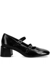 Vagabond 55mm Adison Double-buckle Patent Pumps In Black