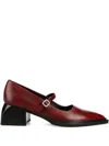 Vagabond 55mm Vivian Buckle-strap Block-heel Pumps In Red