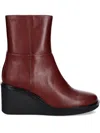 Vagabond 60mm Deena Zip-detail Wedge Boots In Red
