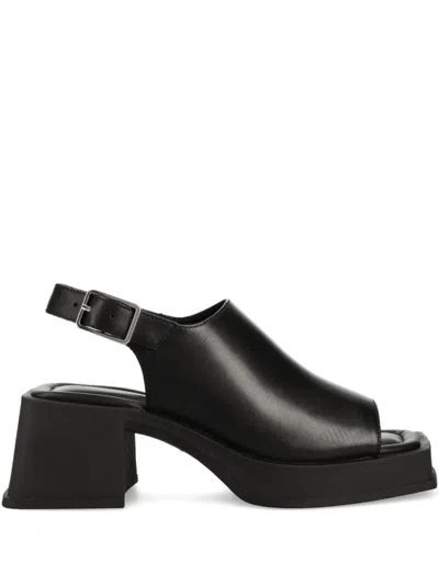 Vagabond 67mm Hennie Slingback Platform Sandals In Black