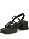 Vagabond 67mm Platform Crisscross Sandals In Black