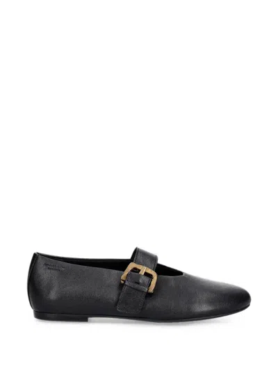 Vagabond Aleya Leather Ballet Flats In Black