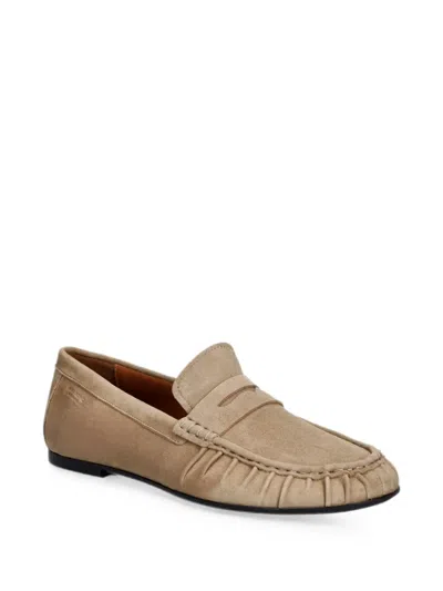 Vagabond Aleya Ruched Penny Loafers In Neutral