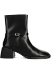 Vagabond Ansie Buckle-strap Block-heel Boots In Black