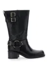 Vagabond Daniella Buckle-strap Leather Boots In Black