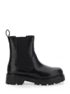 Vagabond Black ‘cosmo' Ankle Boots With Elasticated Inserts In Black