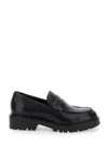 Vagabond Penny Leather Loafers In Black