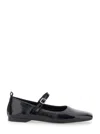 Vagabond Delia Patent-leather Buckled Ballet Flats In Black
